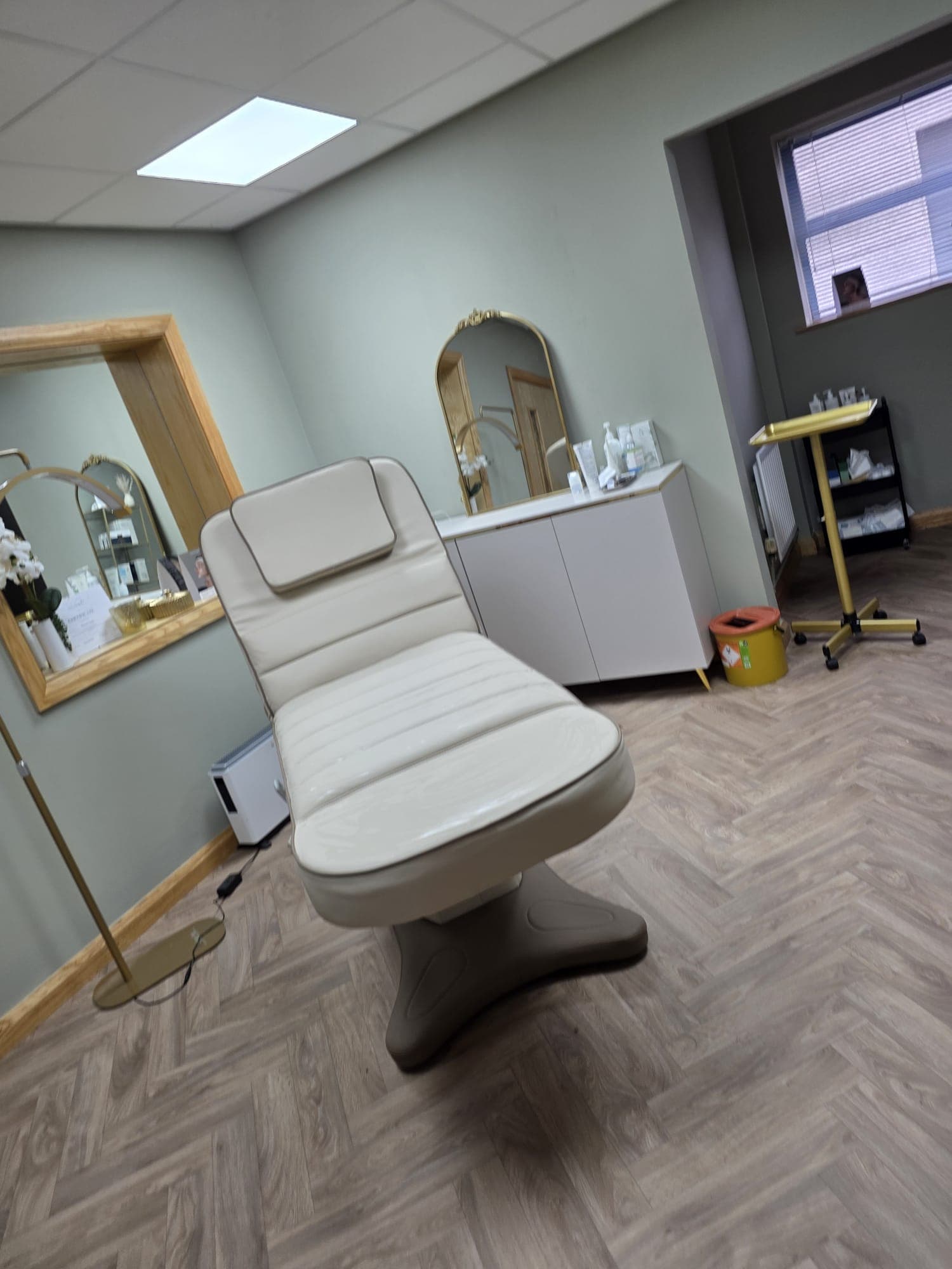 Inside the treatment room at Sharon Tosh Aesthetics in Coleraine